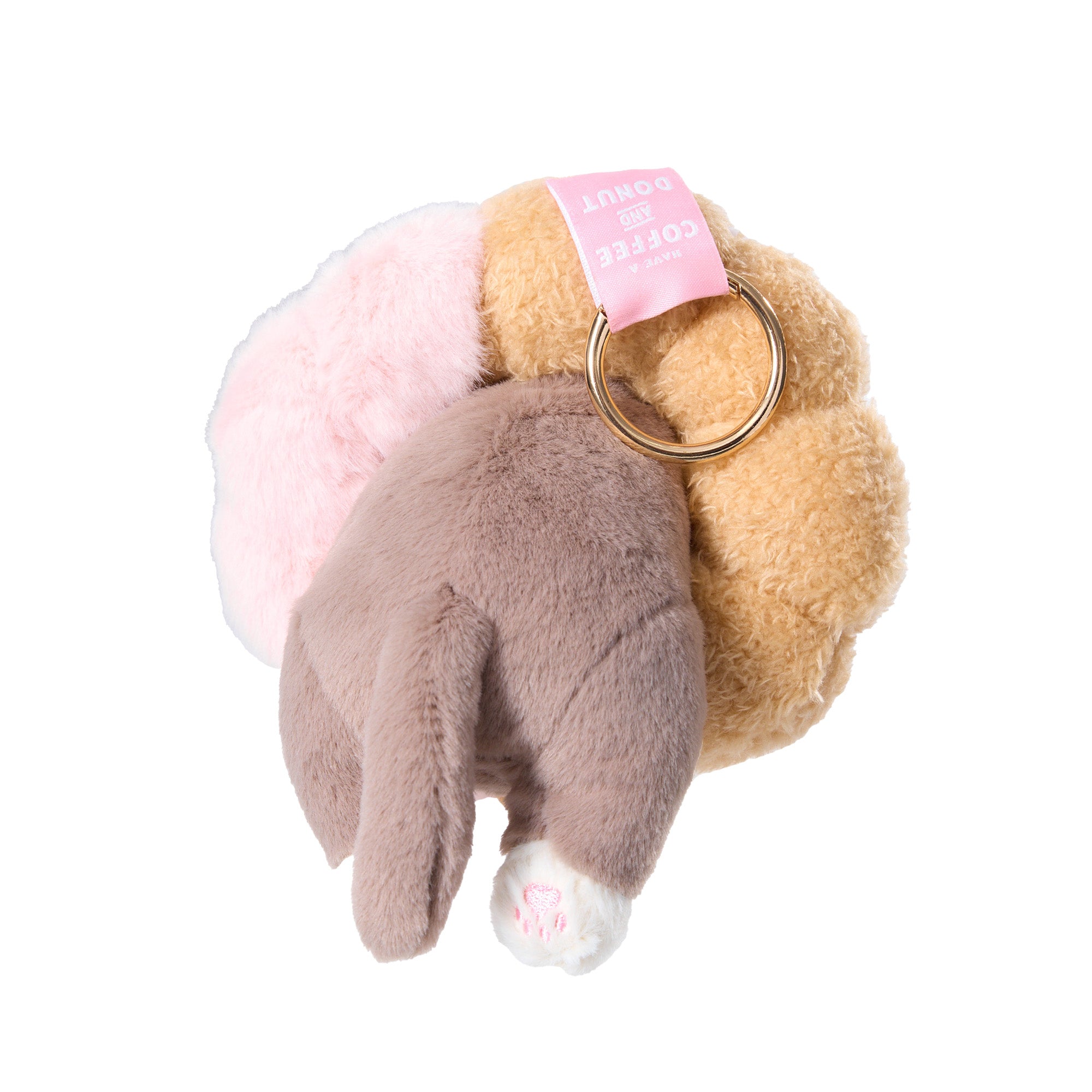 Mofusand Coffee and Donuts Plush Keychain - Berry