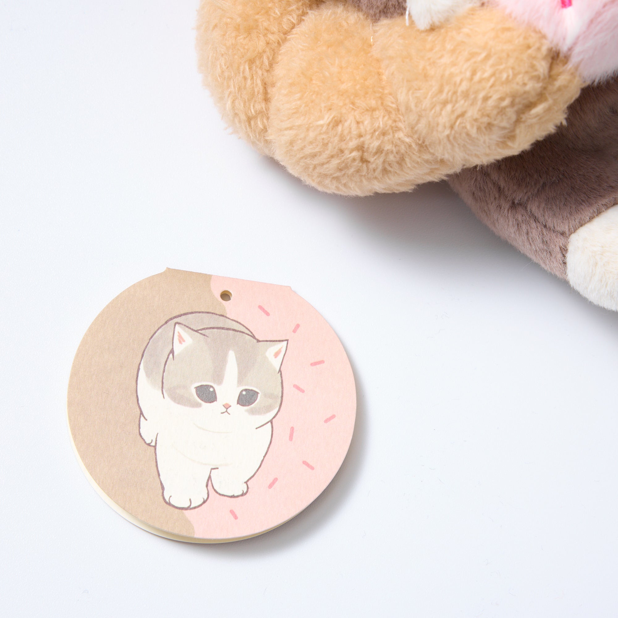 Mofusand Coffee and Donuts Plush Keychain - Berry