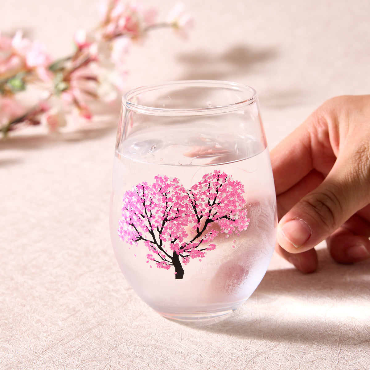 Color-changing Sakura Glass Pair