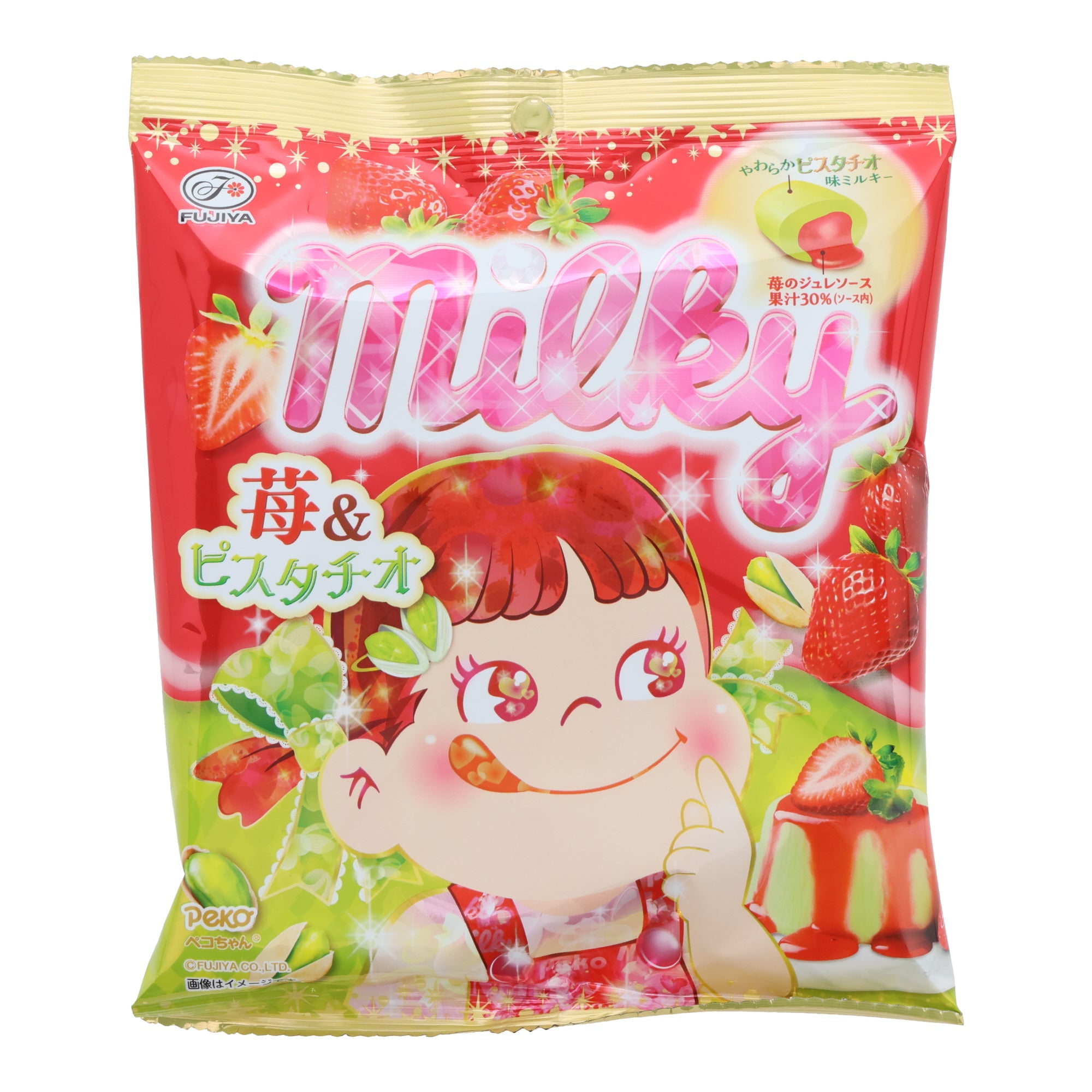 Fujiya Milky Strawberry & Pistachio Candy