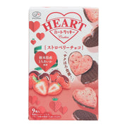 Fujiya Strawberry Chocolate Heart Cookies