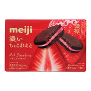 Meiji Rich Strawberry Chocolate Sandwich Cookies