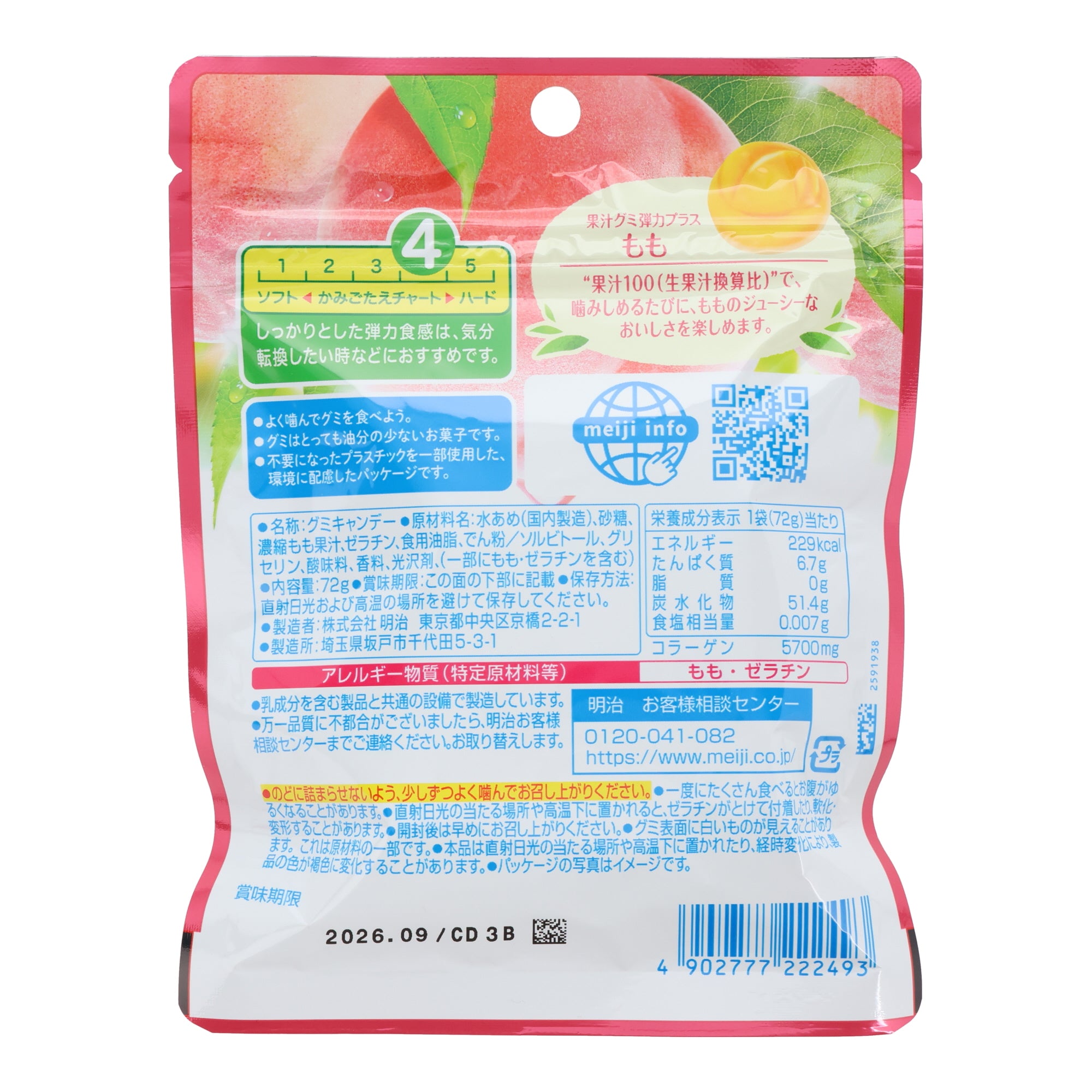 Meiji Juice Peach Gummy