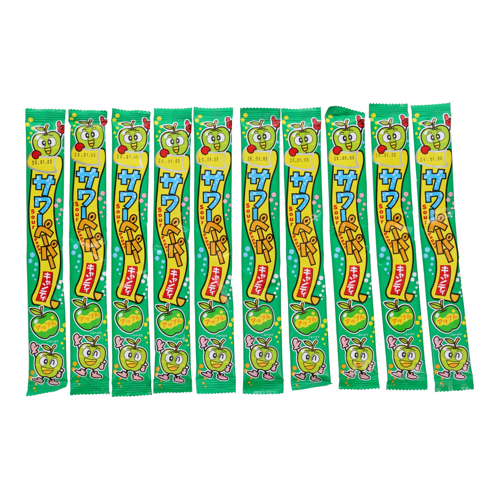 Sour Candy Ribbon - Green Apple (10 pieces)
