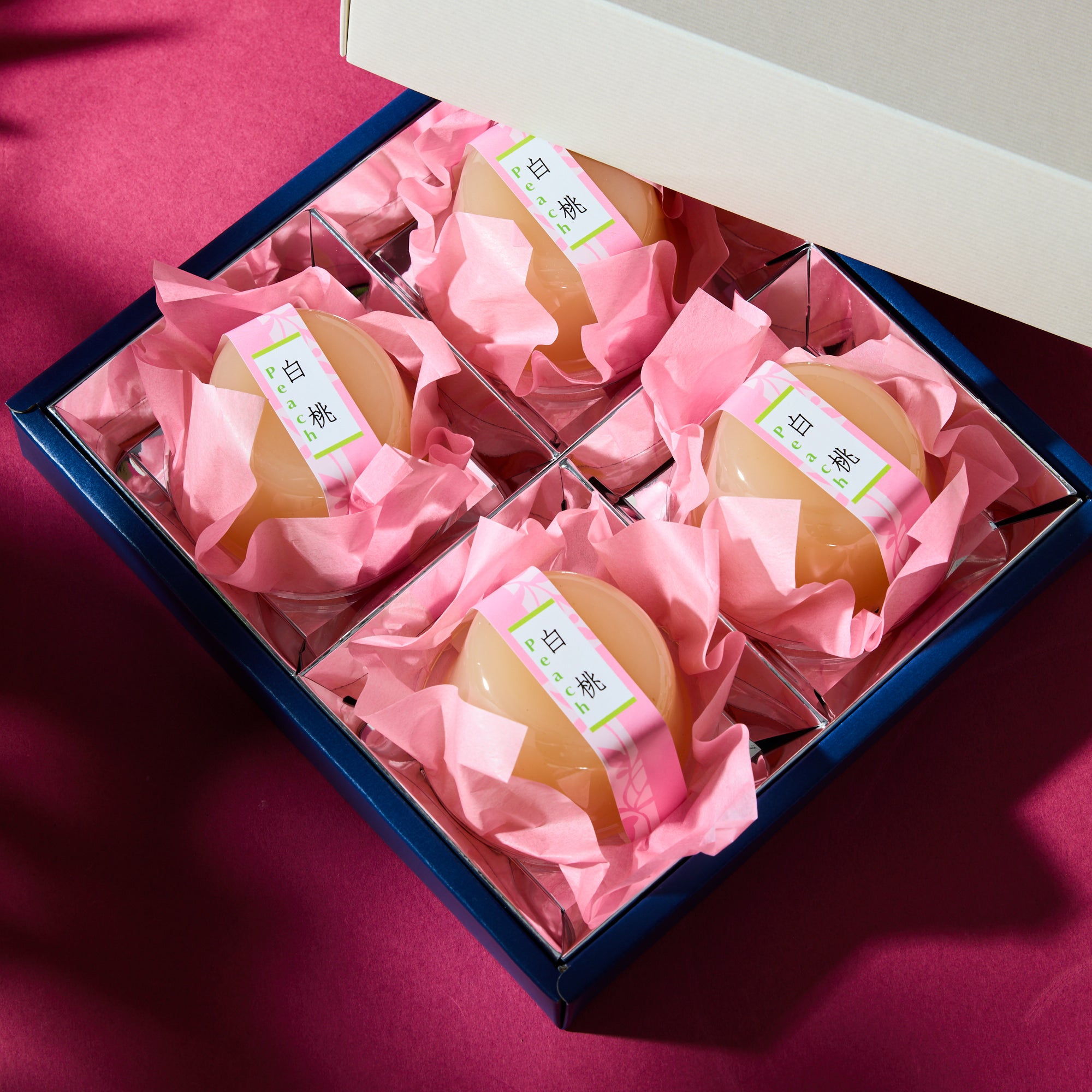 Japanese White Peach Jelly (4 pieces)