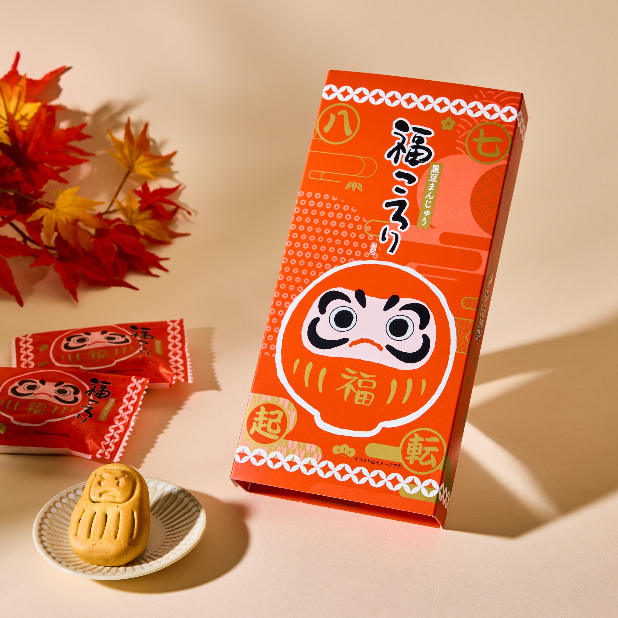 Black Soybean Daruma Manju (5 pieces)