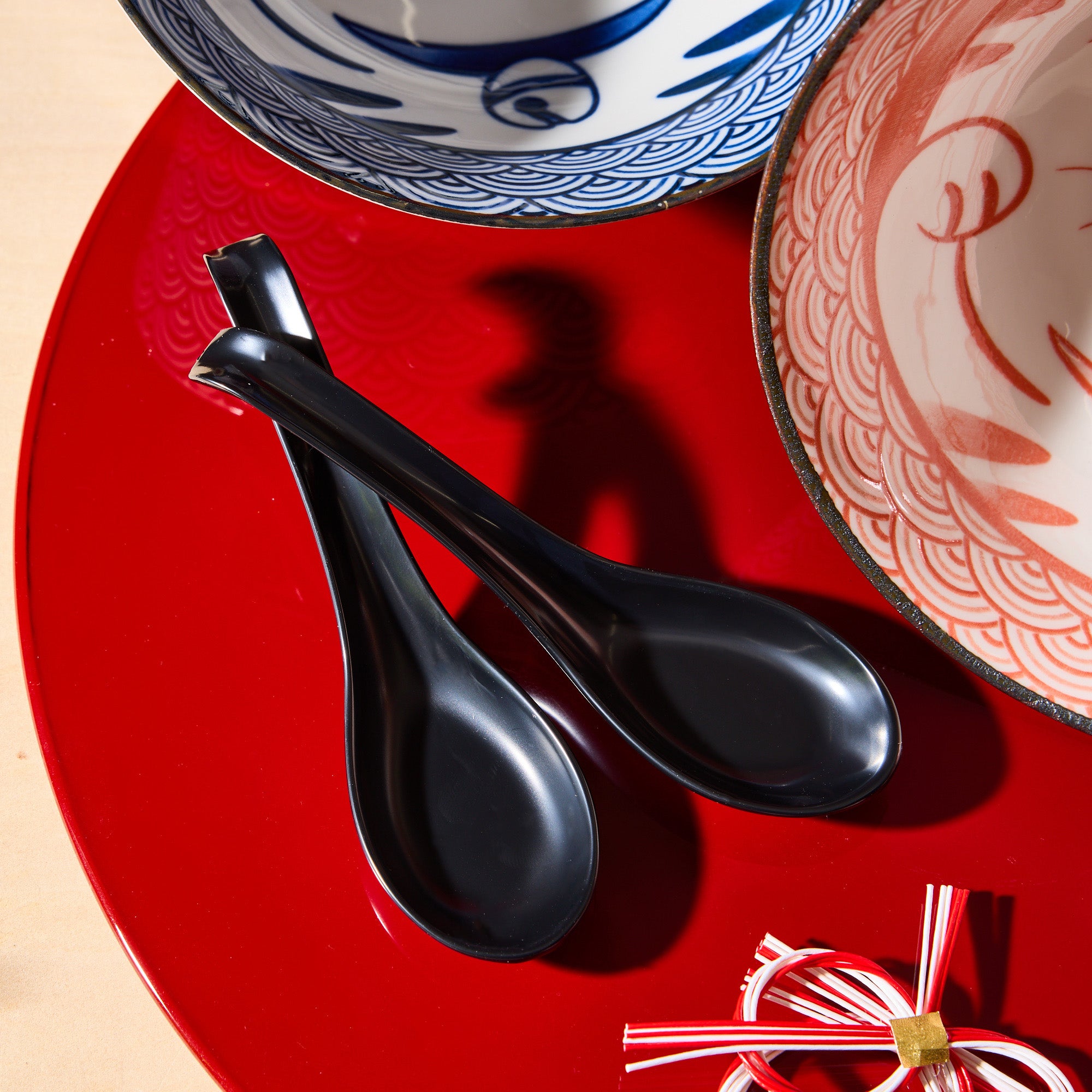 Maneki Neko Ramen Bowl Set (2 bowls, 2 spoons)