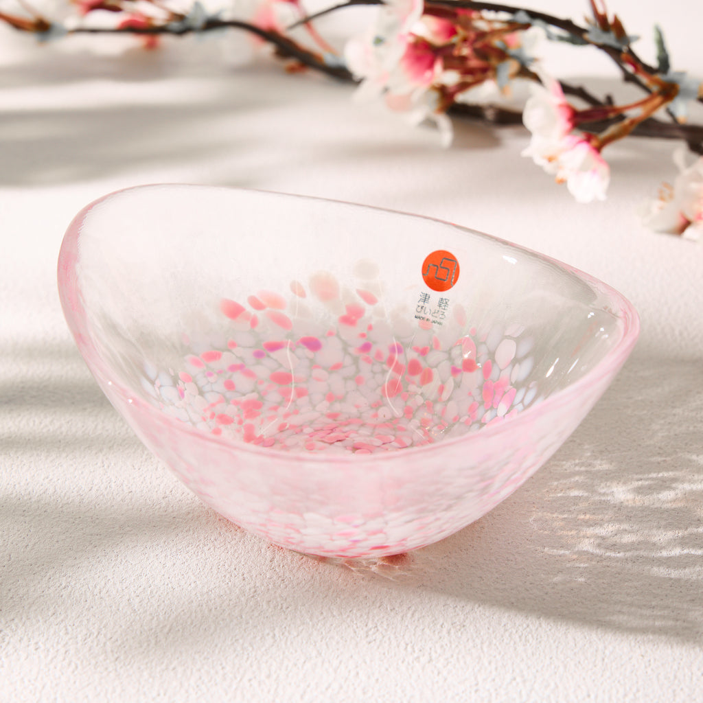 Sakura Glass Small Oval Bowl