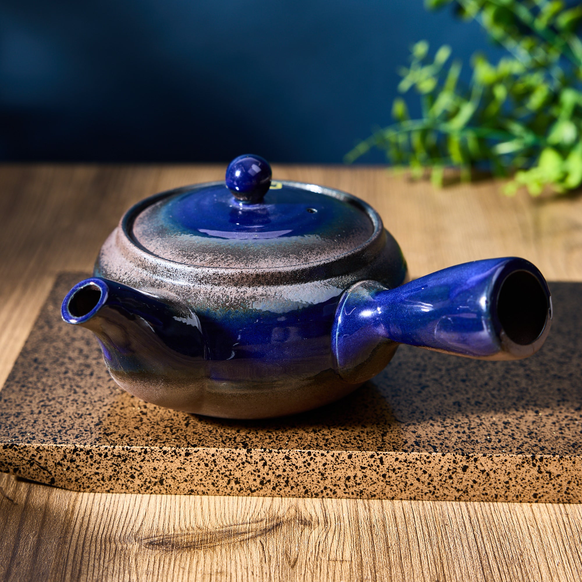 Blue Glaze Kyusu Teapot