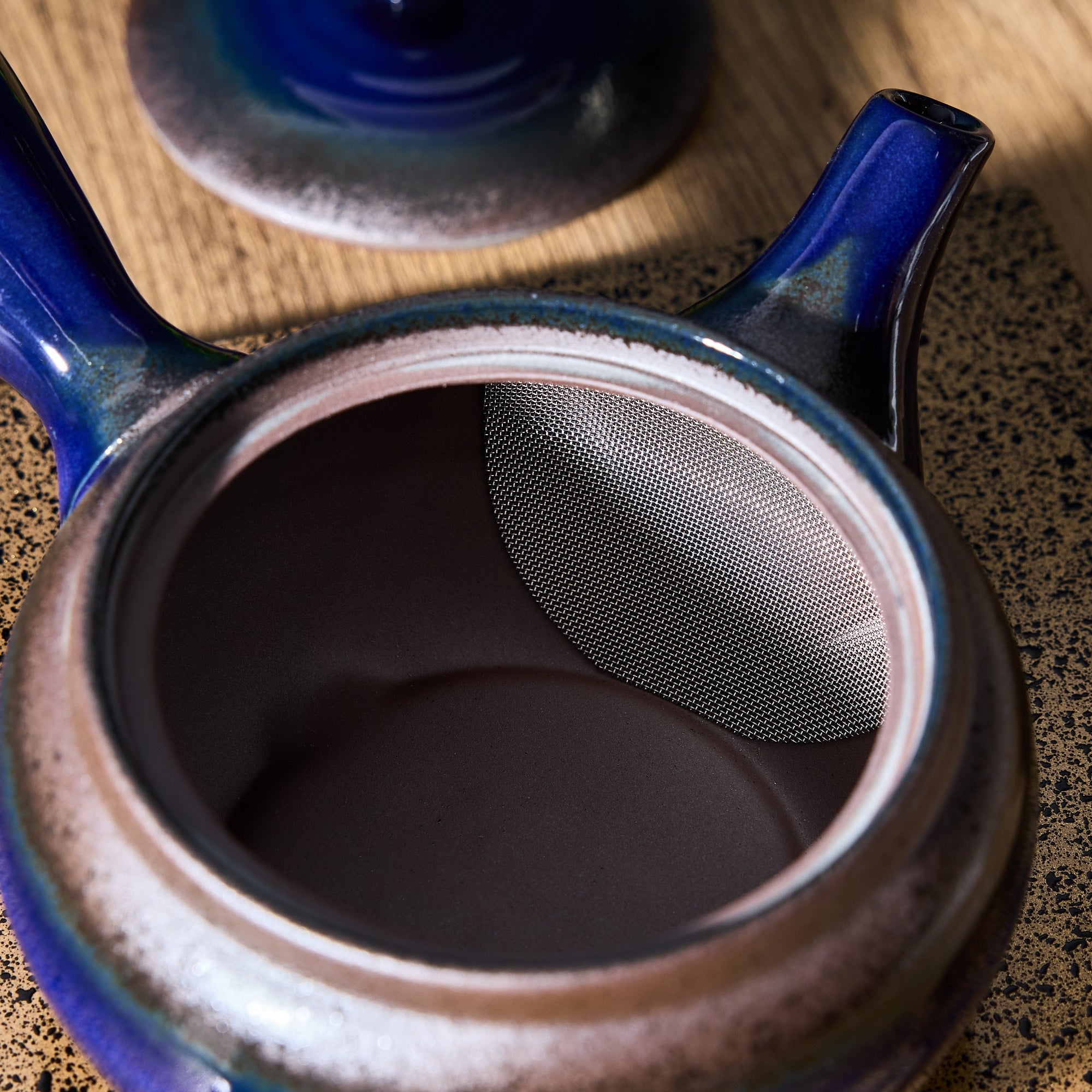 Blue Glaze Kyusu Teapot