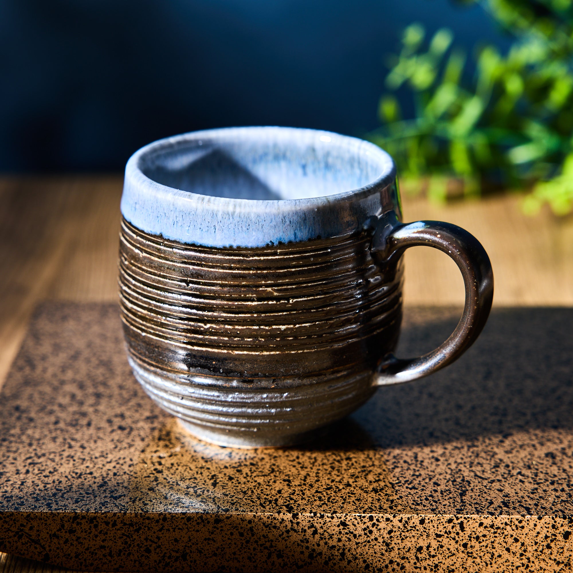 Mino Ware Blue Mug