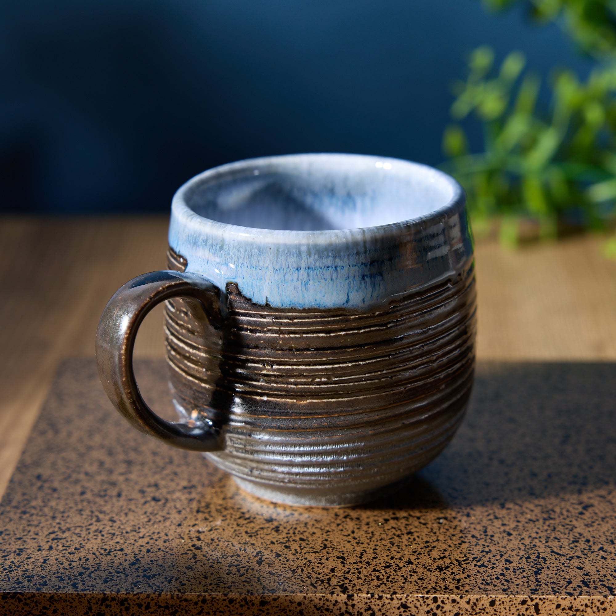 Mino Ware Blue Mug