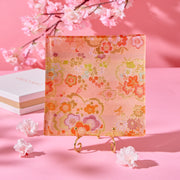 Nishijin Brocade Obi Large Square Glass Plate - Pink