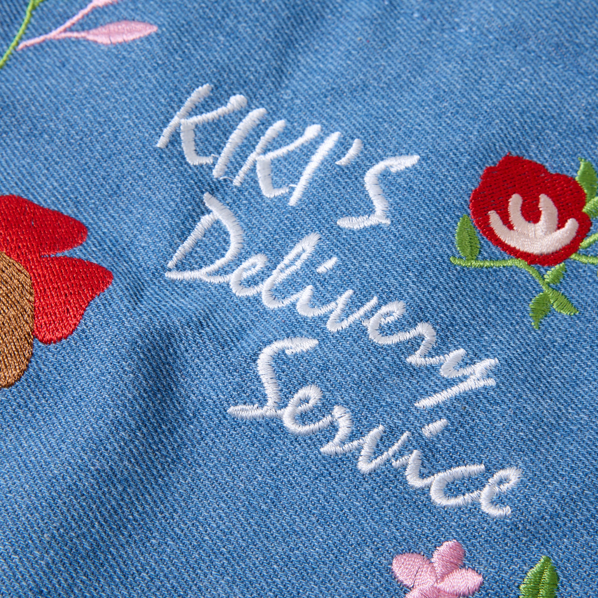 Kiki's Delivery Service Denim-Style Embroidered Tote Bag