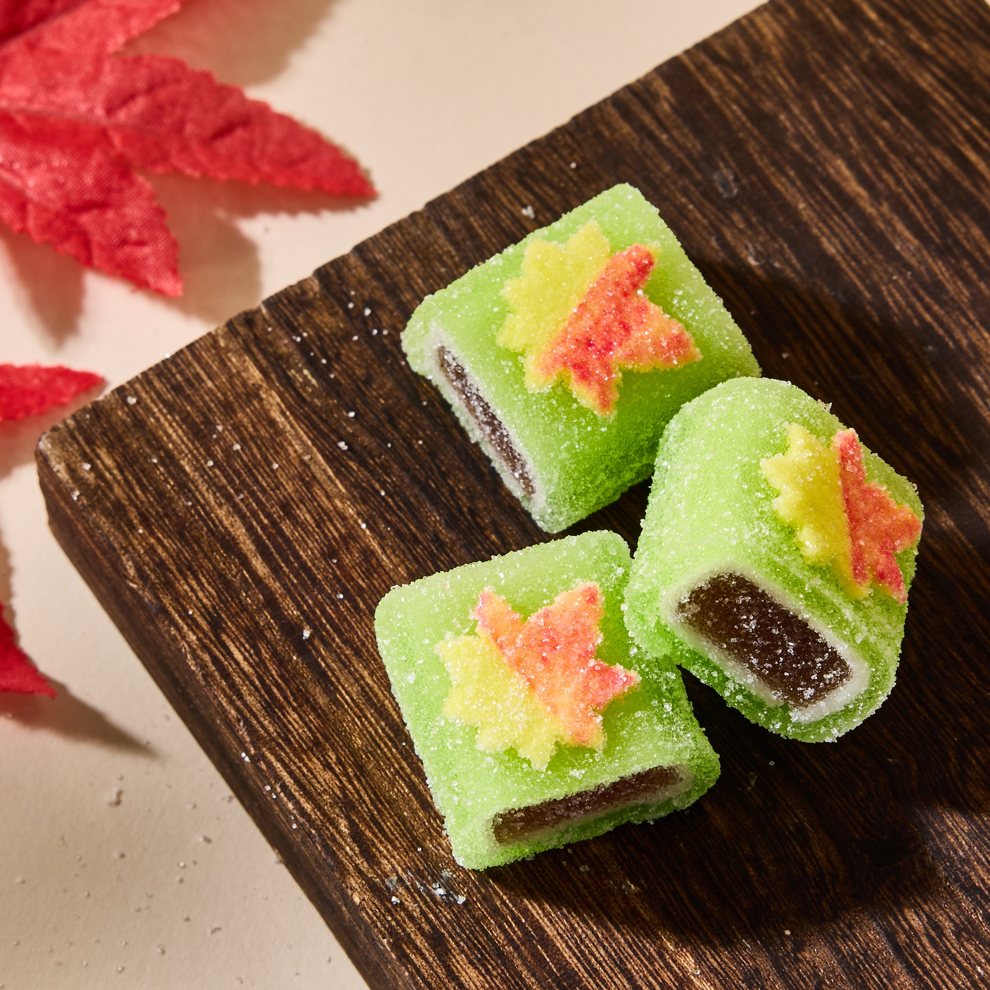 Kinchaku Autumn Leaves Wagashi Gummy