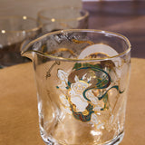 Wind God and Thunder God Glass Sake Set