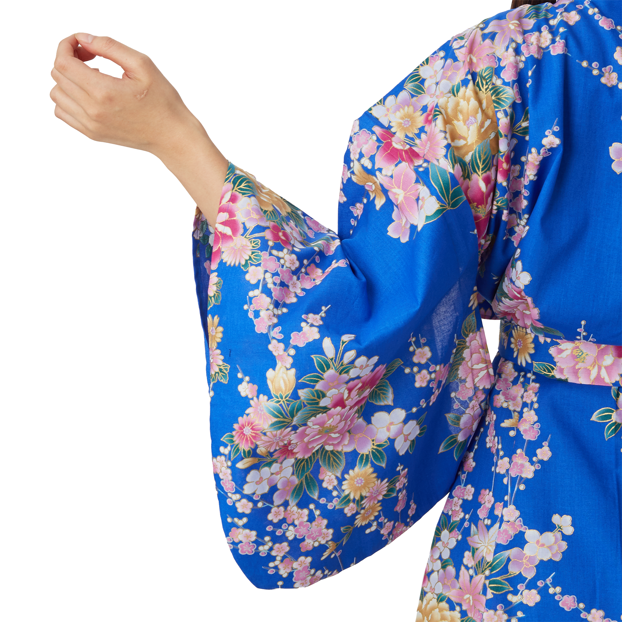 Japanese Kimono Robe - Blue Peony