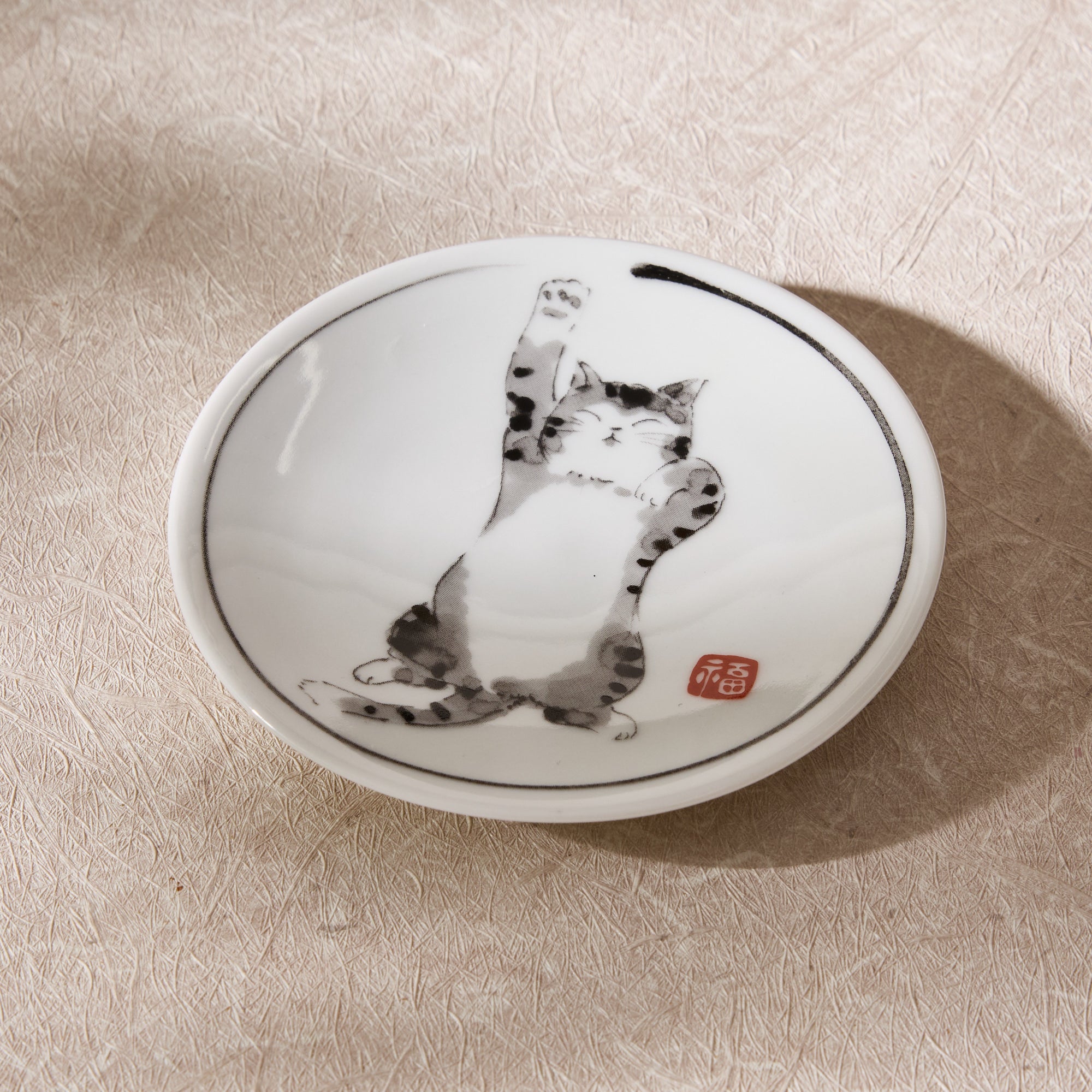 Neko Ukiyo-e Plate Set (3 Plates)