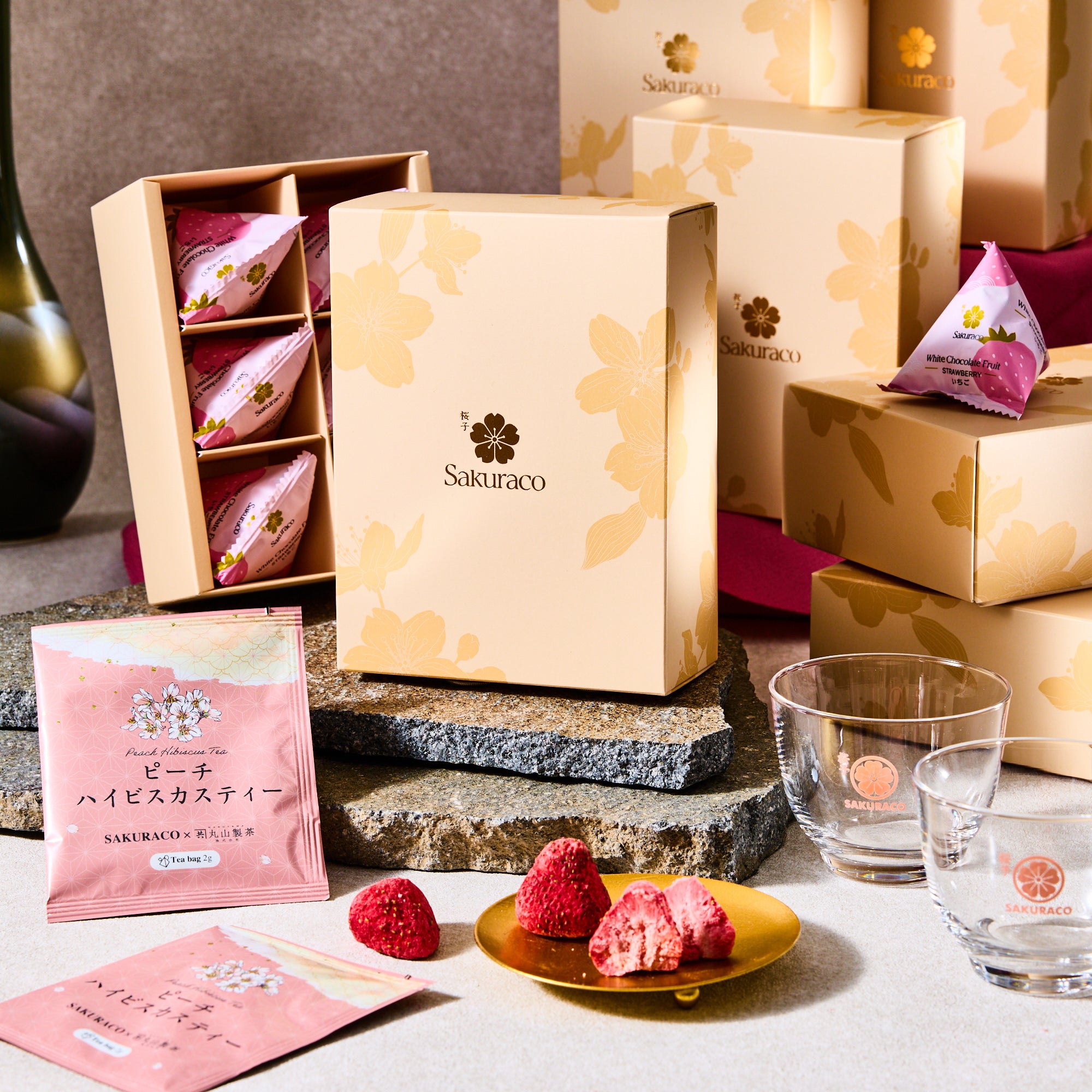 Sakuraco White Chocolate Fruit - Strawberry: 6 Box Set (36 pieces)