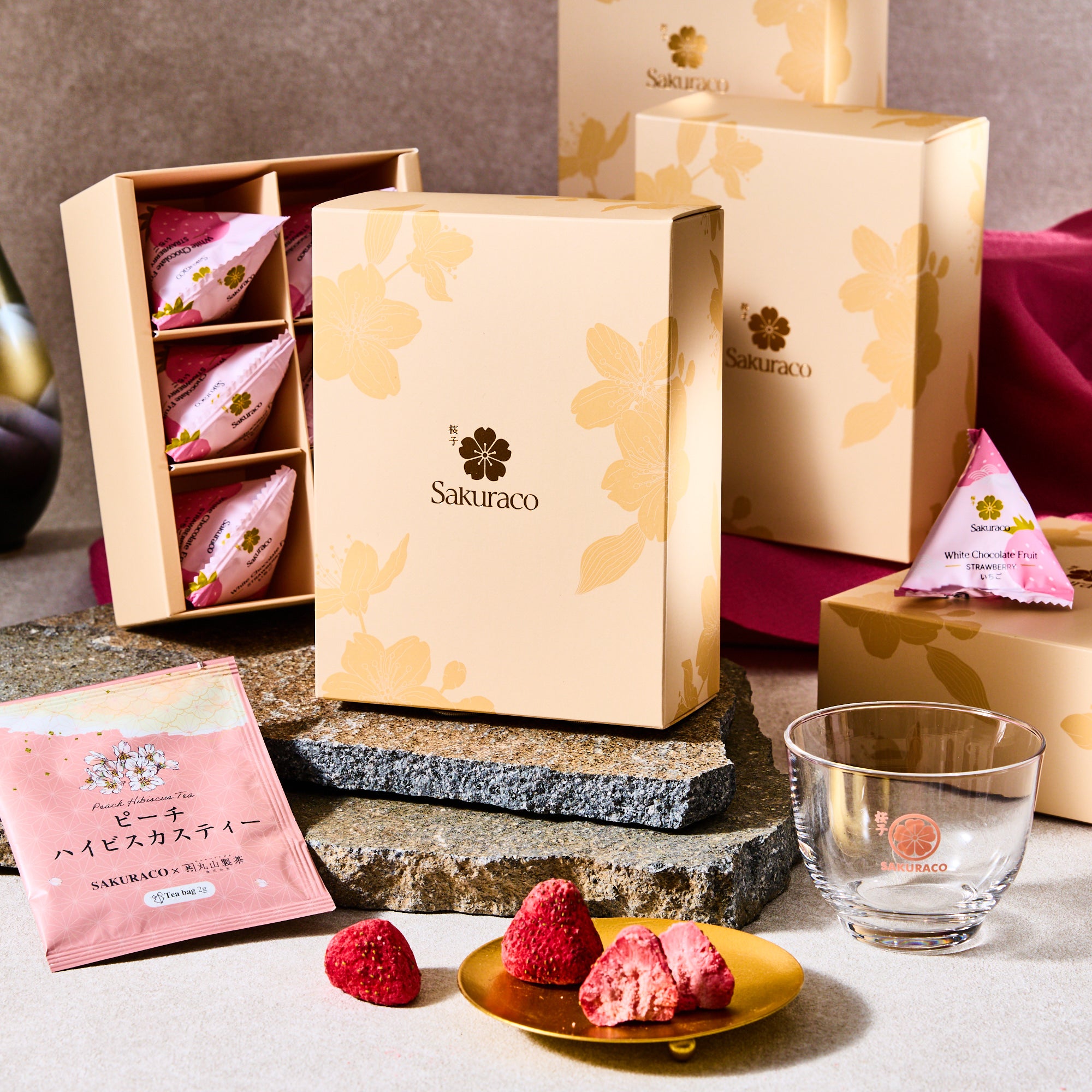 Sakuraco White Chocolate Fruit - Strawberry: 4 Box Set (24 pieces)
