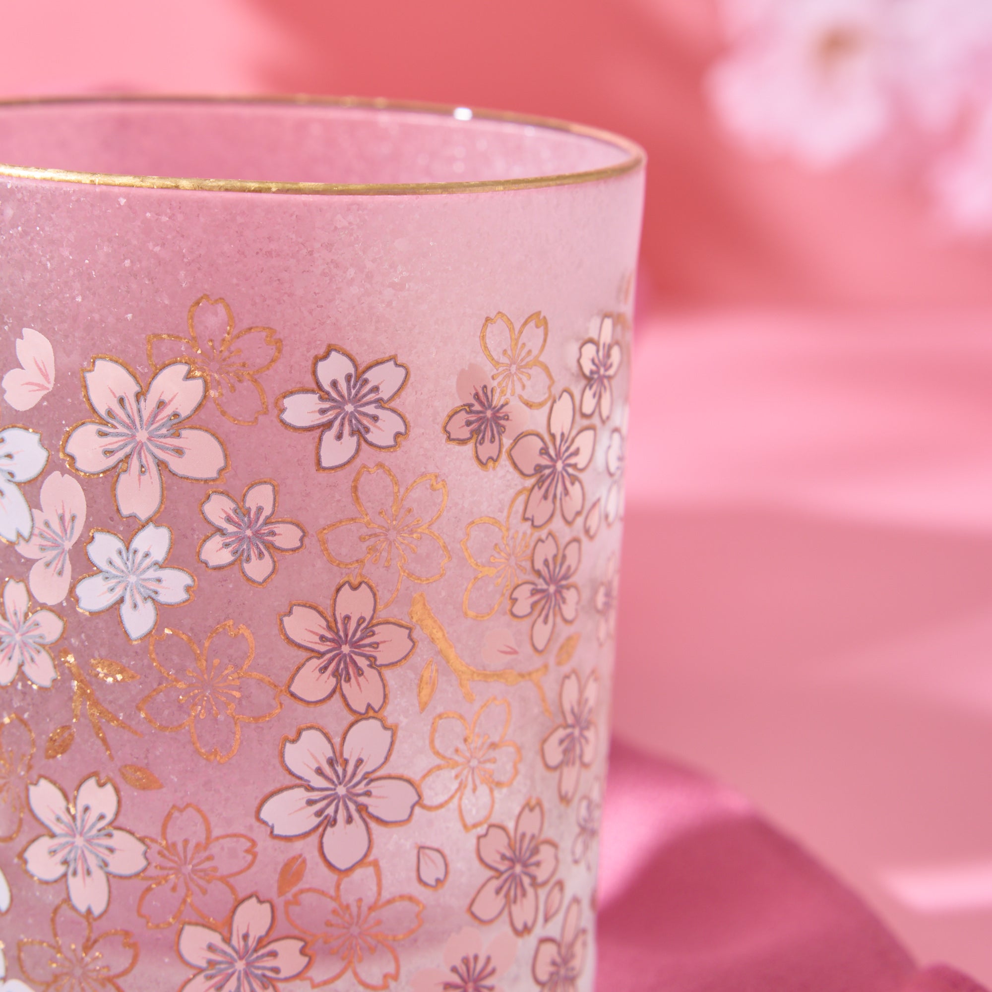 Sakura Gold Glass Tumbler