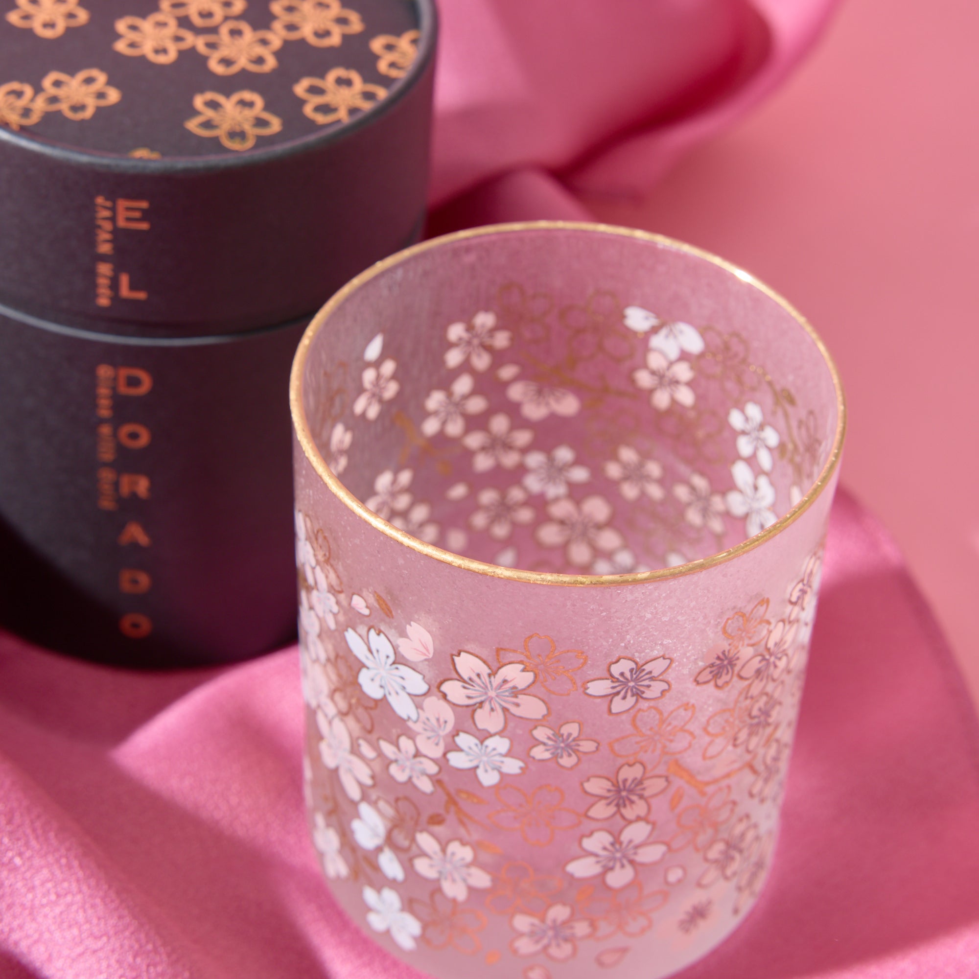 Sakura Gold Glass Tumbler
