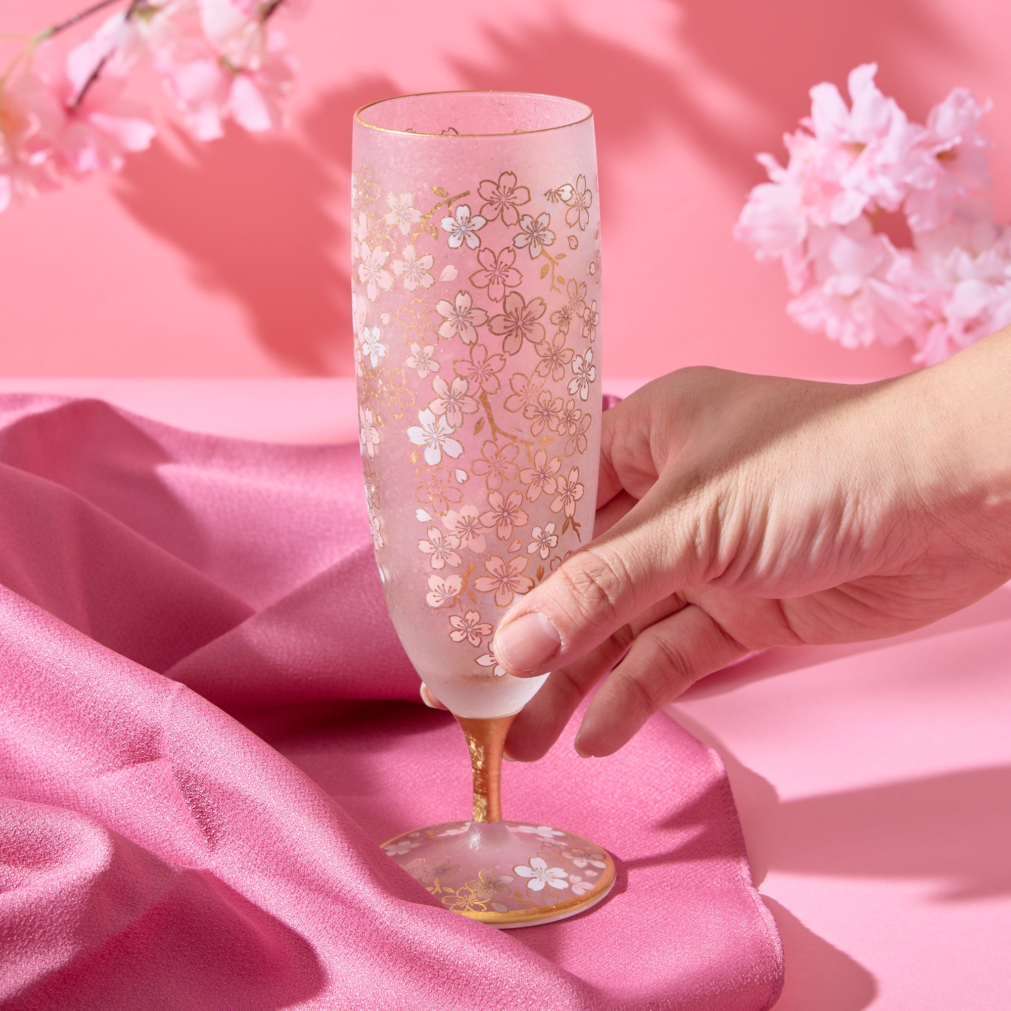 Sakura Gold Beer Glass