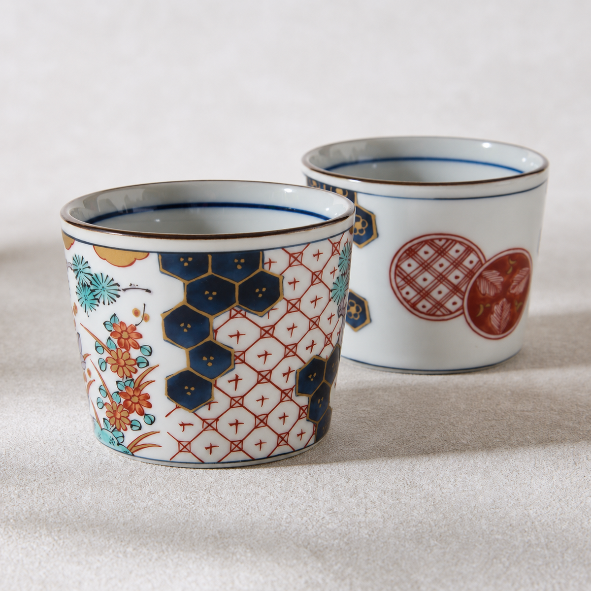 Imari Ware Pair Teacup