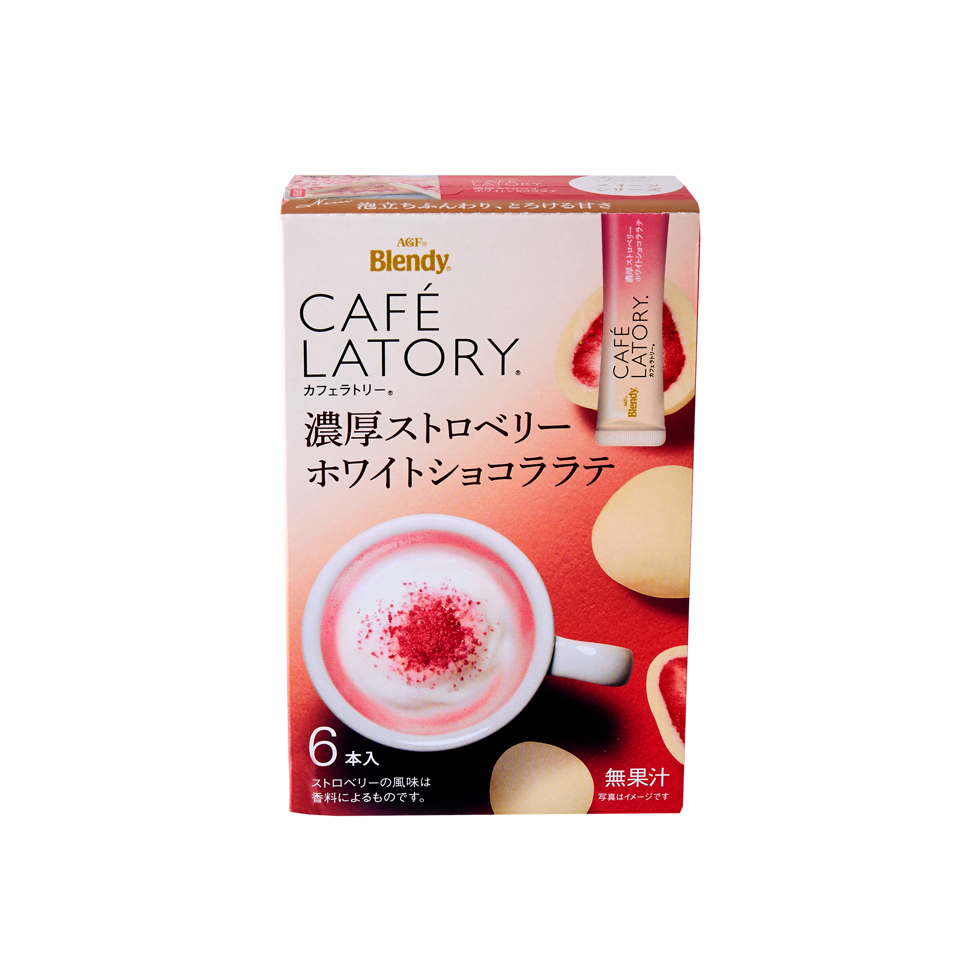 AGF Cafe Latory Strawberry White Chocolate Latte