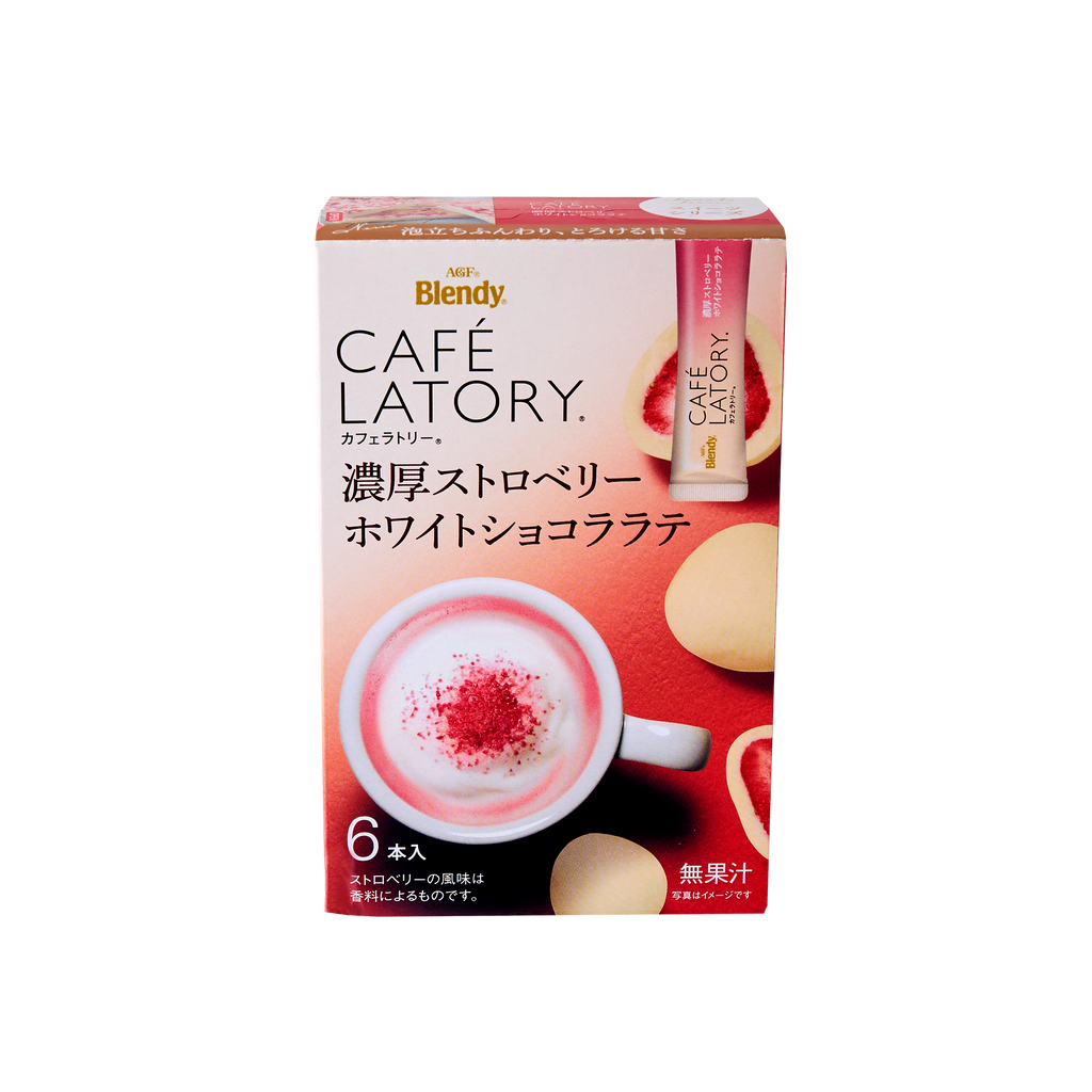 AGF Cafe Latory Strawberry White Chocolate Latte