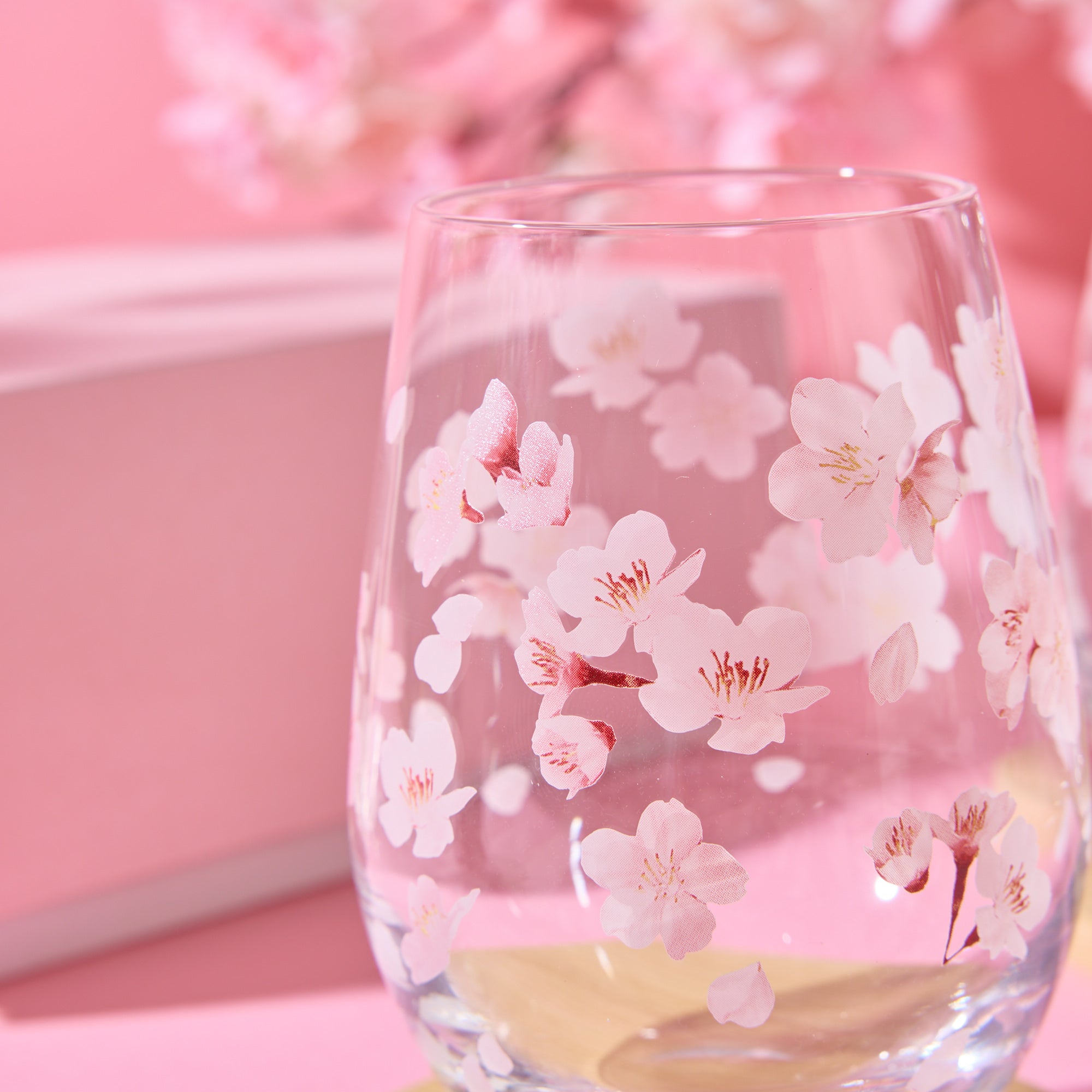 Hanafumi Sakura Glass Tumbler Pair Set