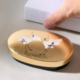 Gold Leaf Accessory Case - Crane
