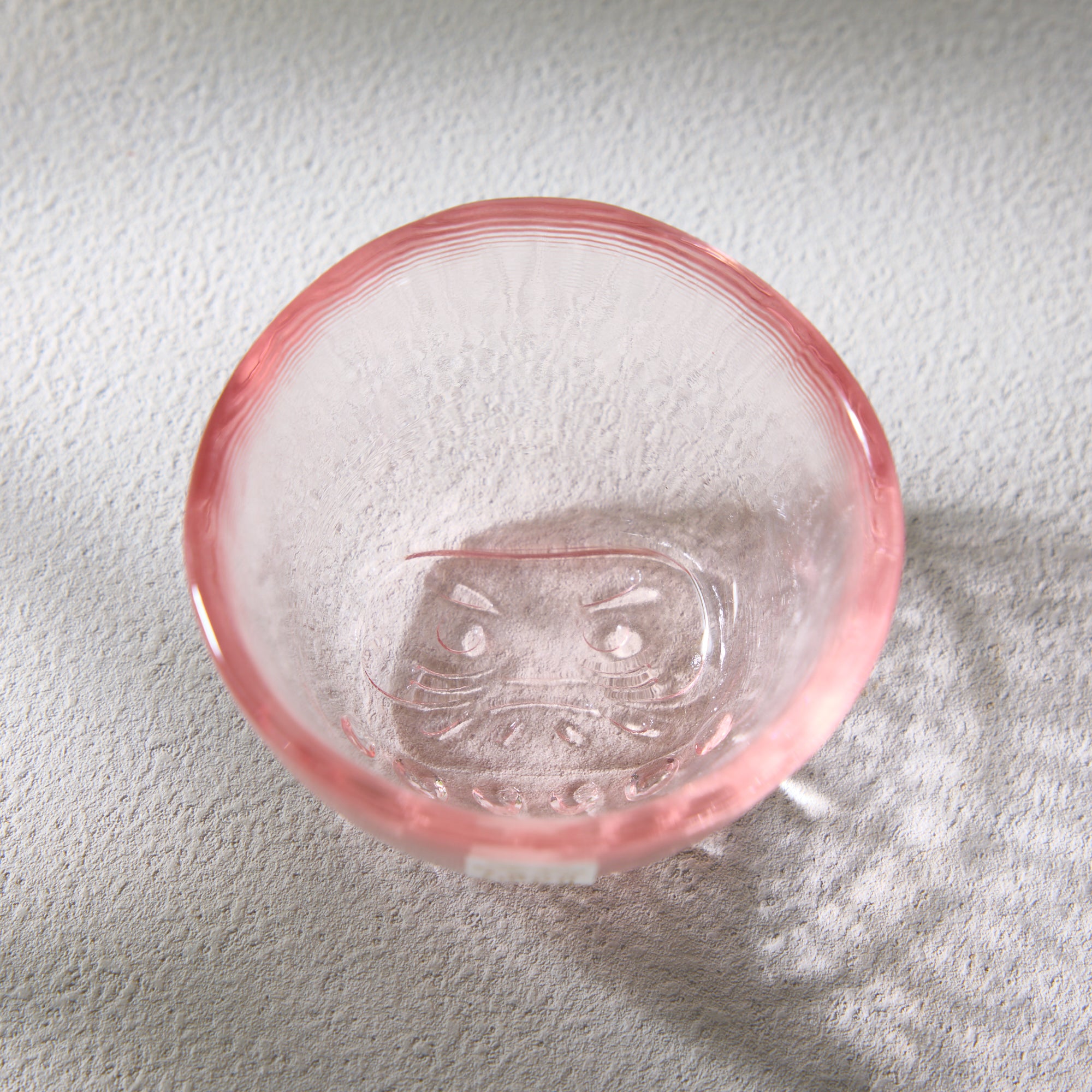 Pink Daruma Sake Glass Cup