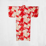 Japanese Kimono Robe - Red Flowers