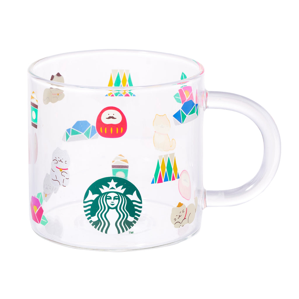 NEW Starbucks Creative Green Mountain Mount Fuji Mug Glass Cups Korea 355ml  Gift
