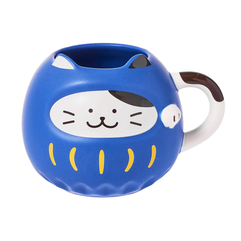 Starbucks New Year's 2024 Daruma Cat Mug - Blue 296ml