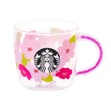Starbucks Sakura 2024 Bead Handle Glass Mug 296ml