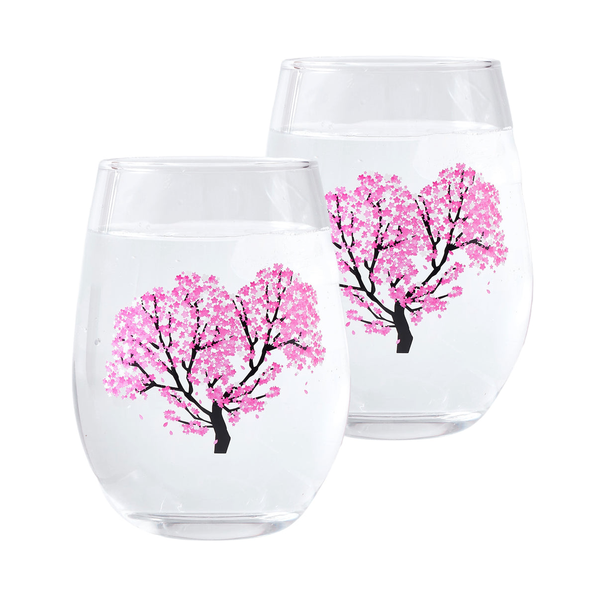 Color-changing Sakura Glass Pair
