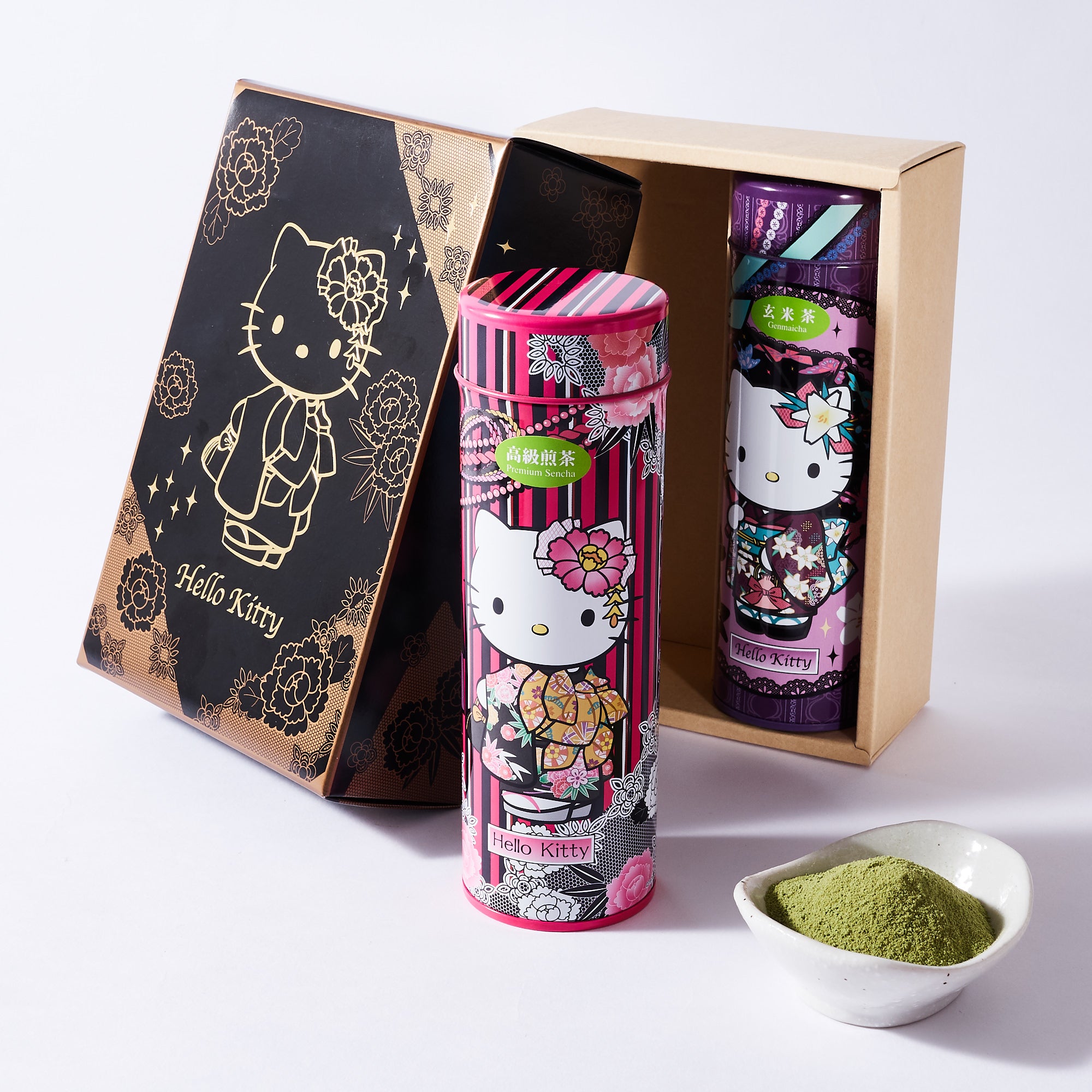 Hello Kitty Powdered Tea Gift Set - Sencha & Genmaicha