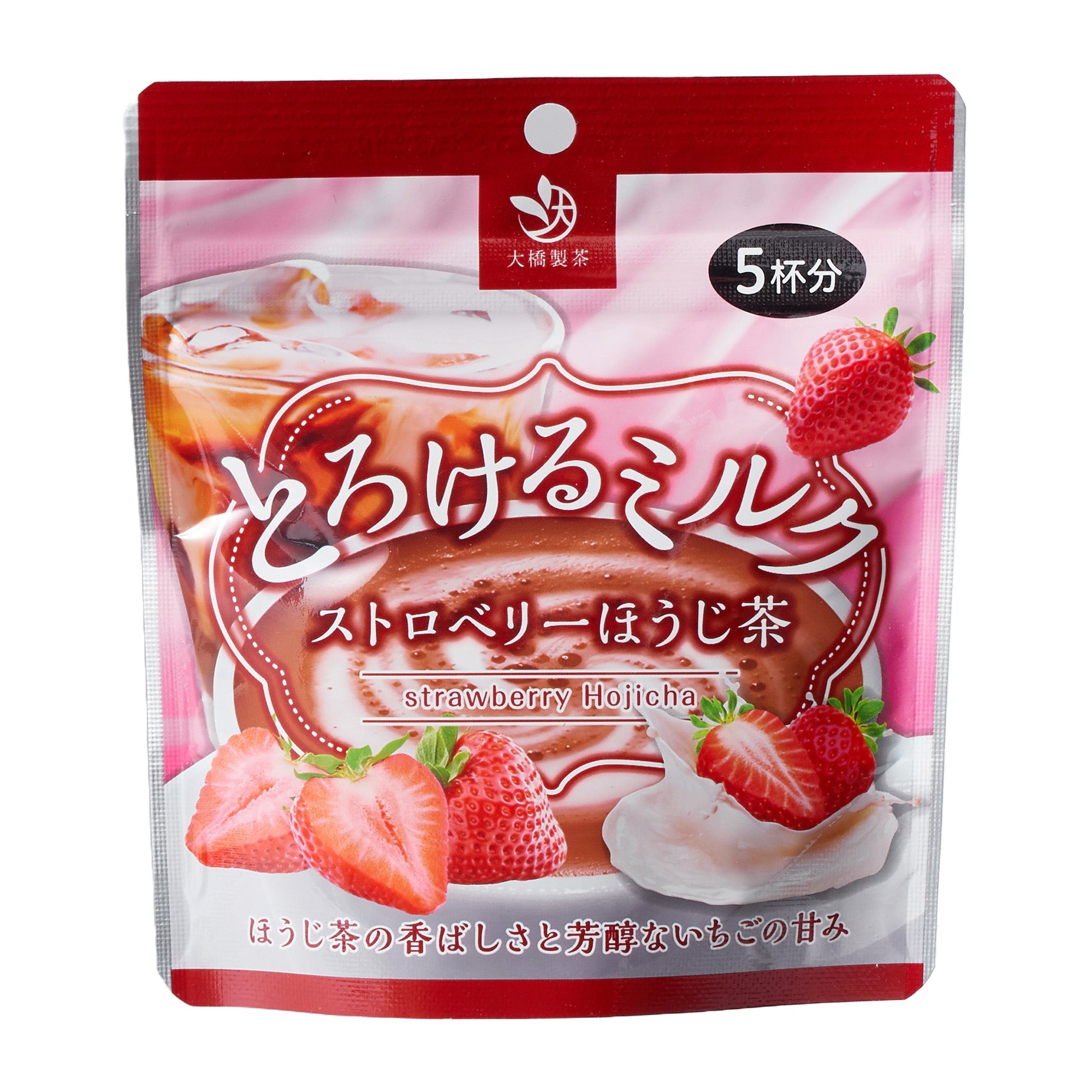 Strawberry Houjicha Milk Tea Powdered Drink