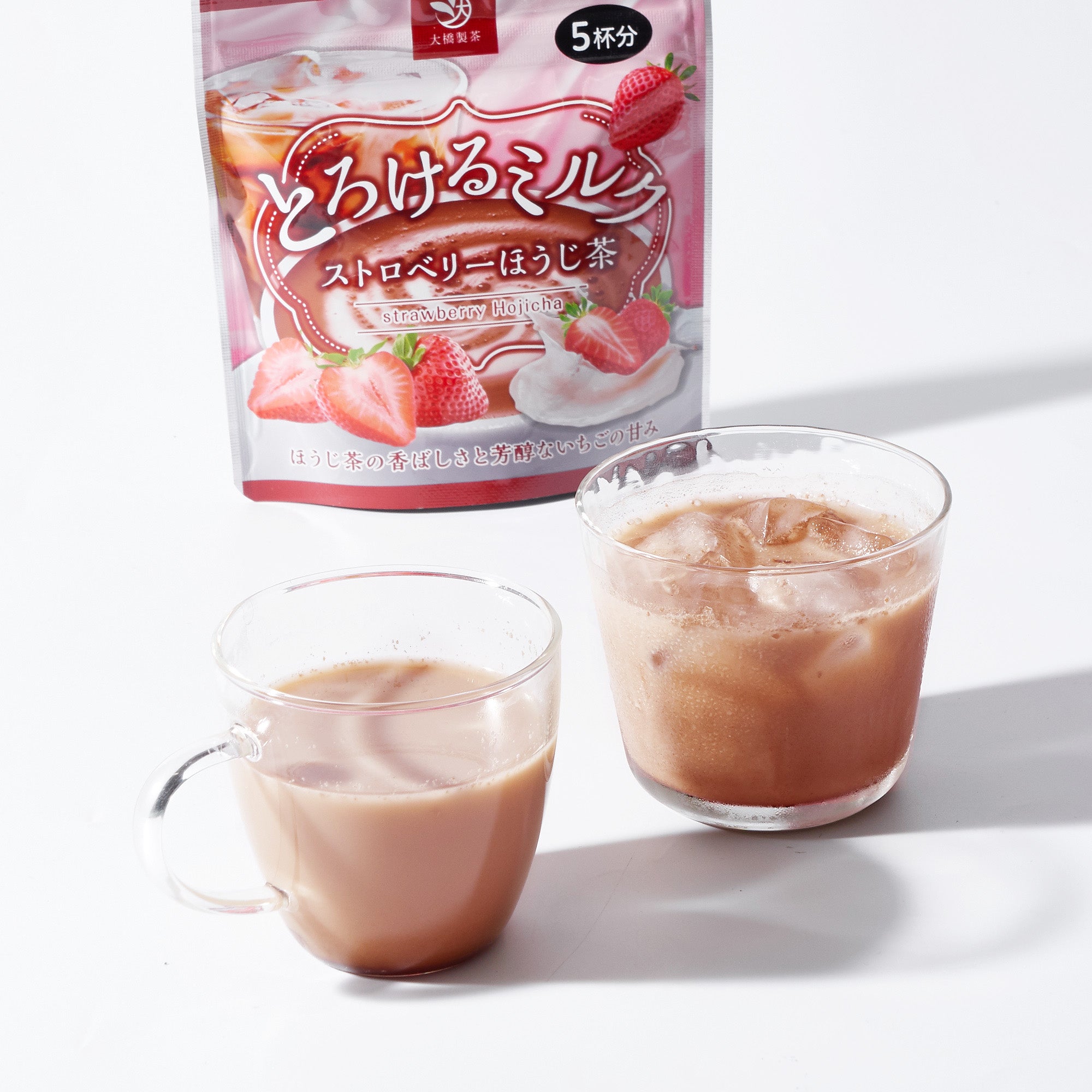 Strawberry Houjicha Milk Tea Powdered Drink