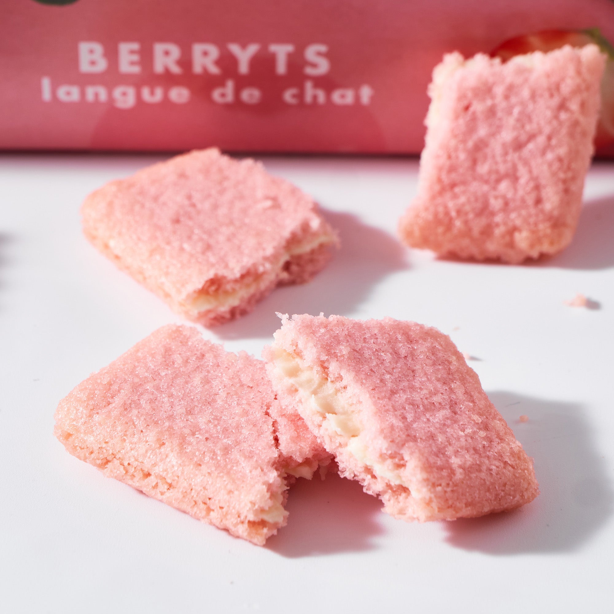 Strawberry Langue de Chat Cookies (10 pieces) – Japan Haul
