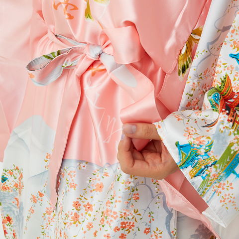 Japanese Kimono Robe - Pink Maiko