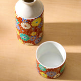 Kutani Ware Sake Set (Flowers)