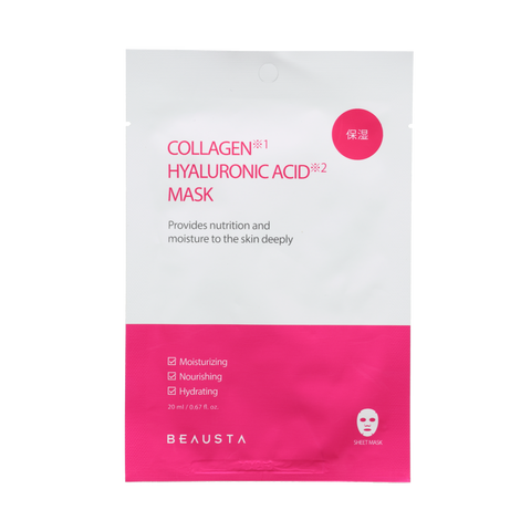 BEAUSTA Dual Formula Collagen × Hyaluronic Acid Mask