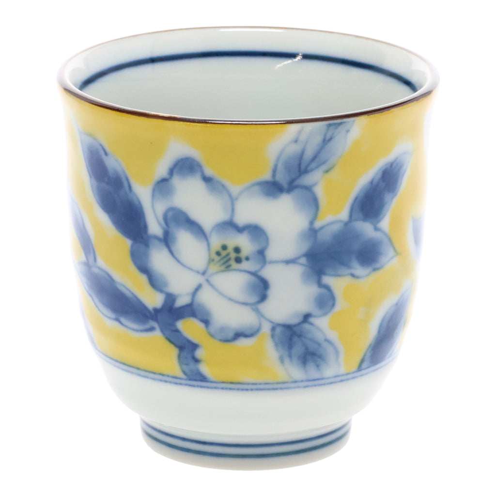 Yellow Floral Japanese Teacup