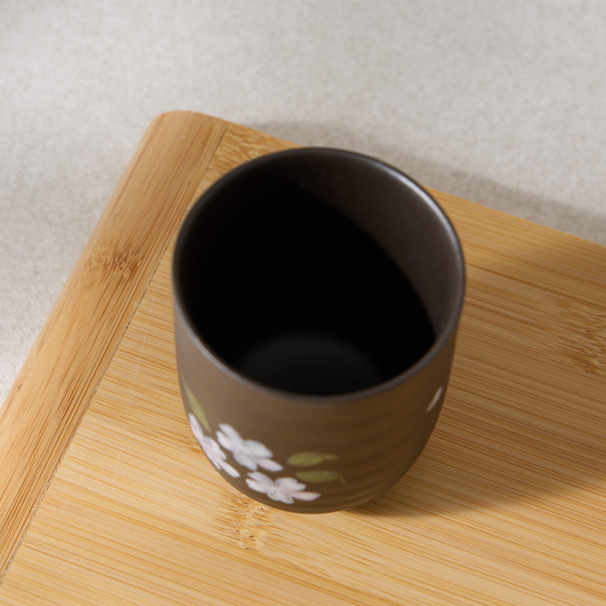 Hand-drawn Sakura Yunomi Teacup