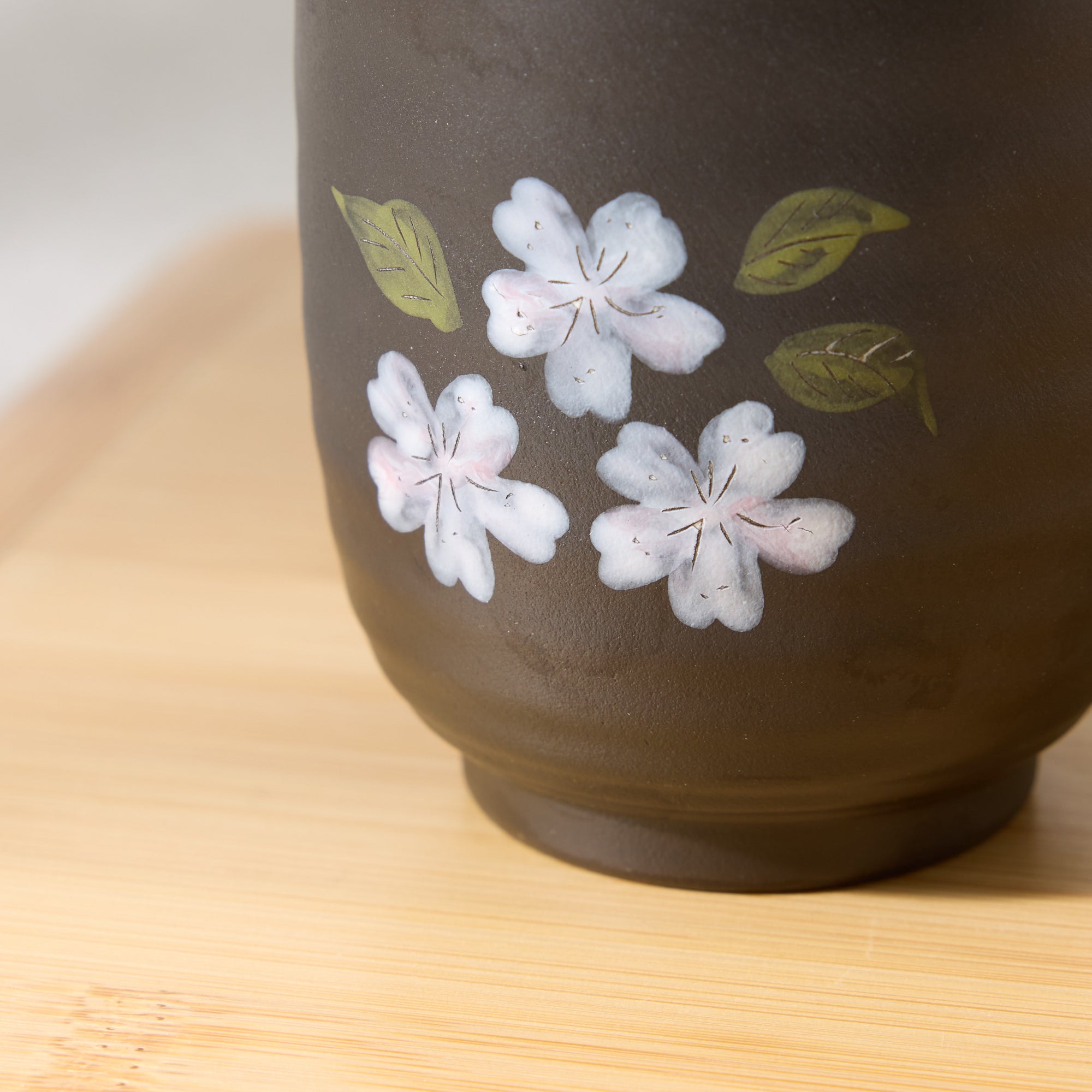 Hand-drawn Sakura Yunomi Teacup