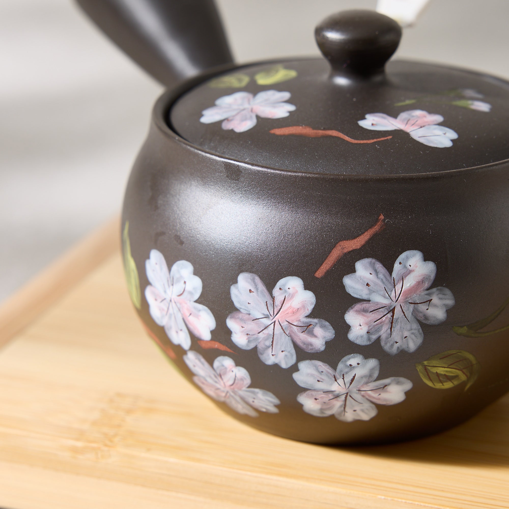 Hand-drawn Sakura Kyusu Teapot