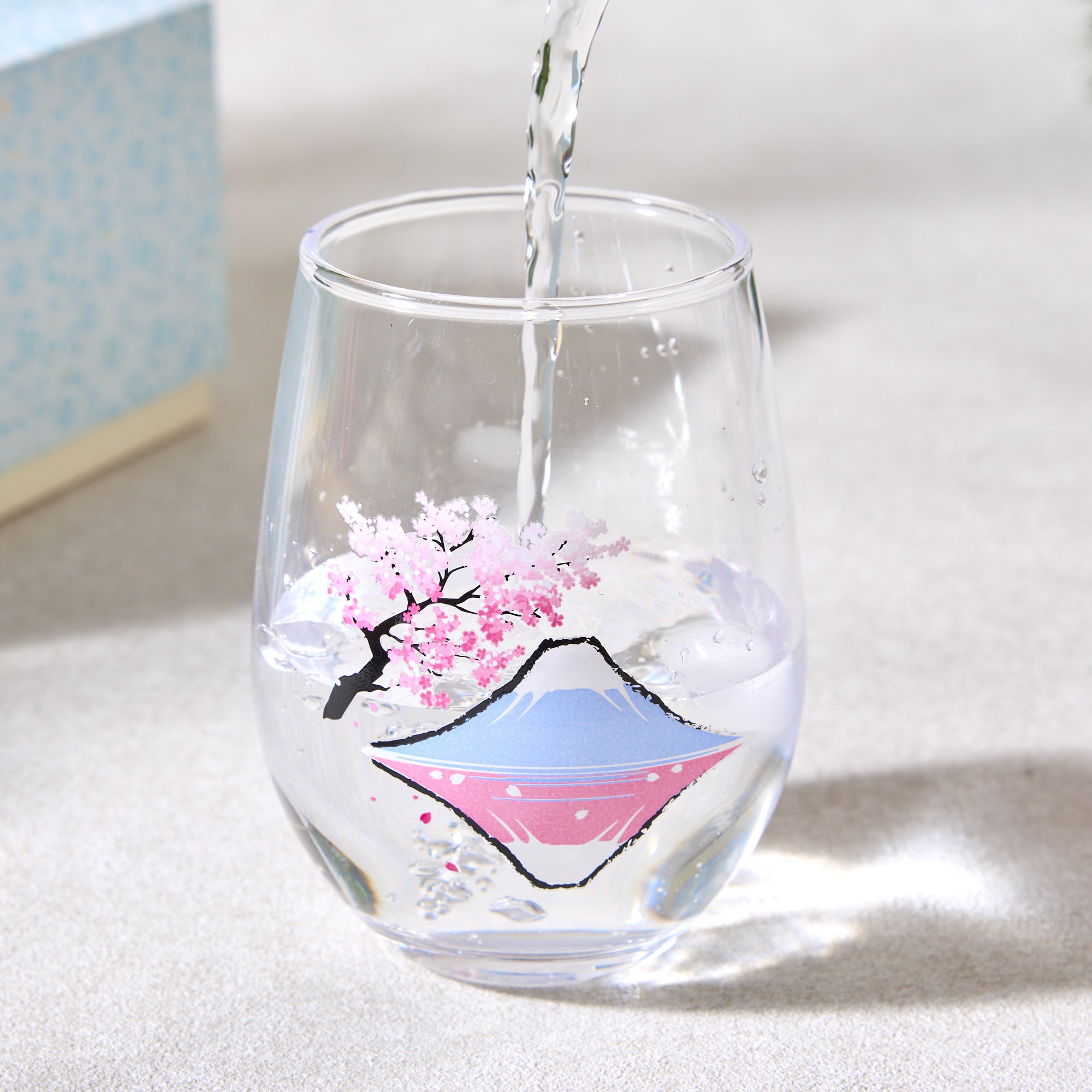 Mt.Fuji & Sakura Color- Changing Glass Pair